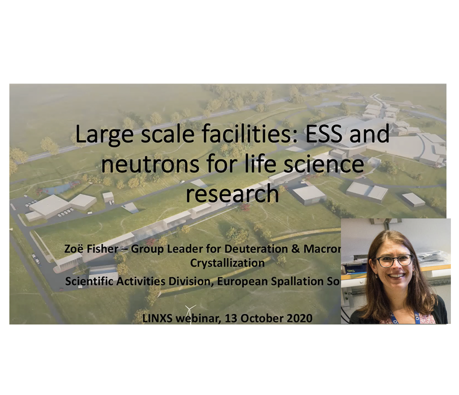 VIDEO - Webinar series: Let's Dive into the Atoms! - Large scale facilities: neutrons for life science research, with Zoe Fischer