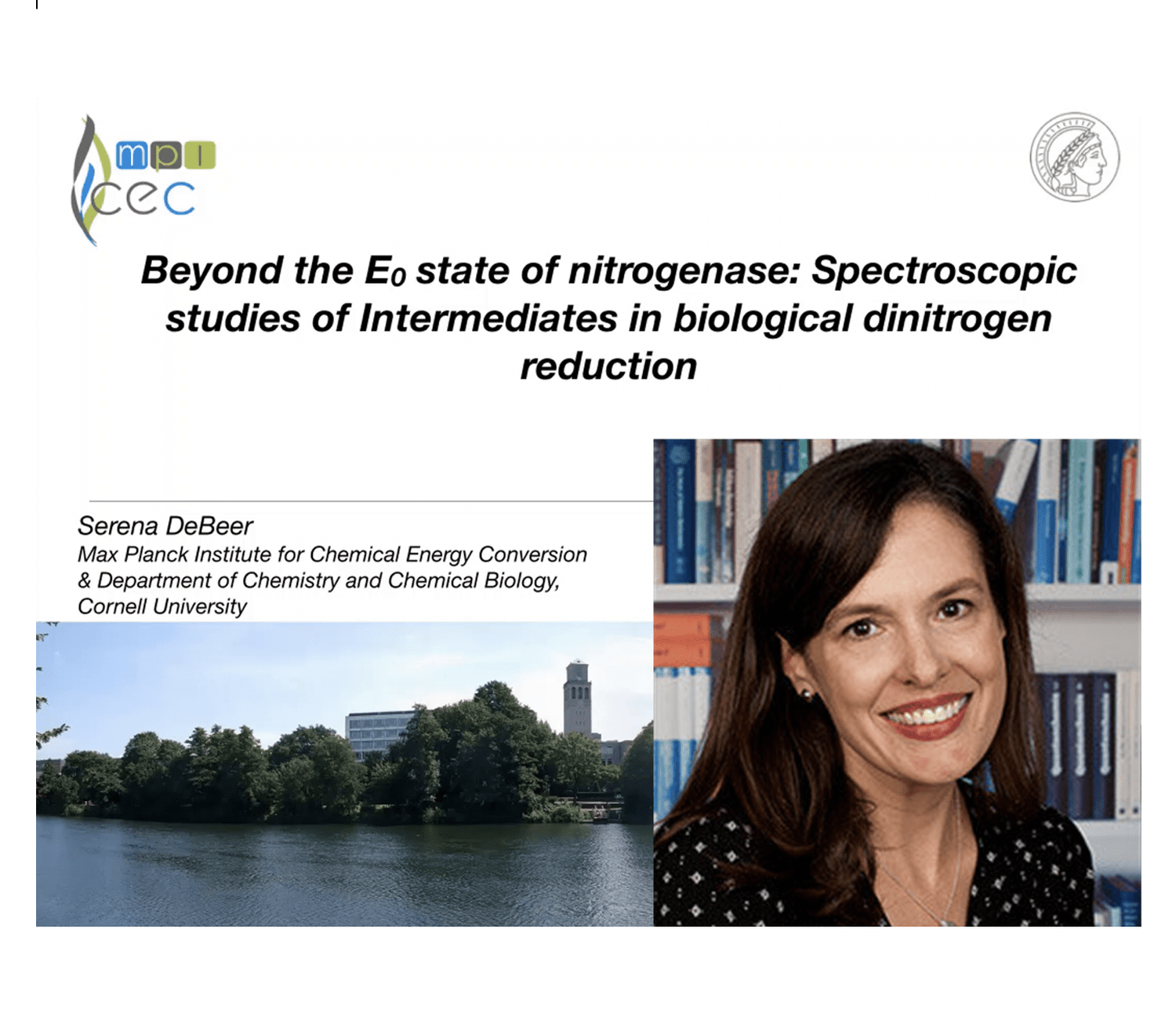VIDEO - Webinar series: Let's Dive into the Atoms! - Beyond the E0 state of nitrogenase: Spectroscopic studies of Intermediates in biological dinitrogen reduction, with Serena DeBeer