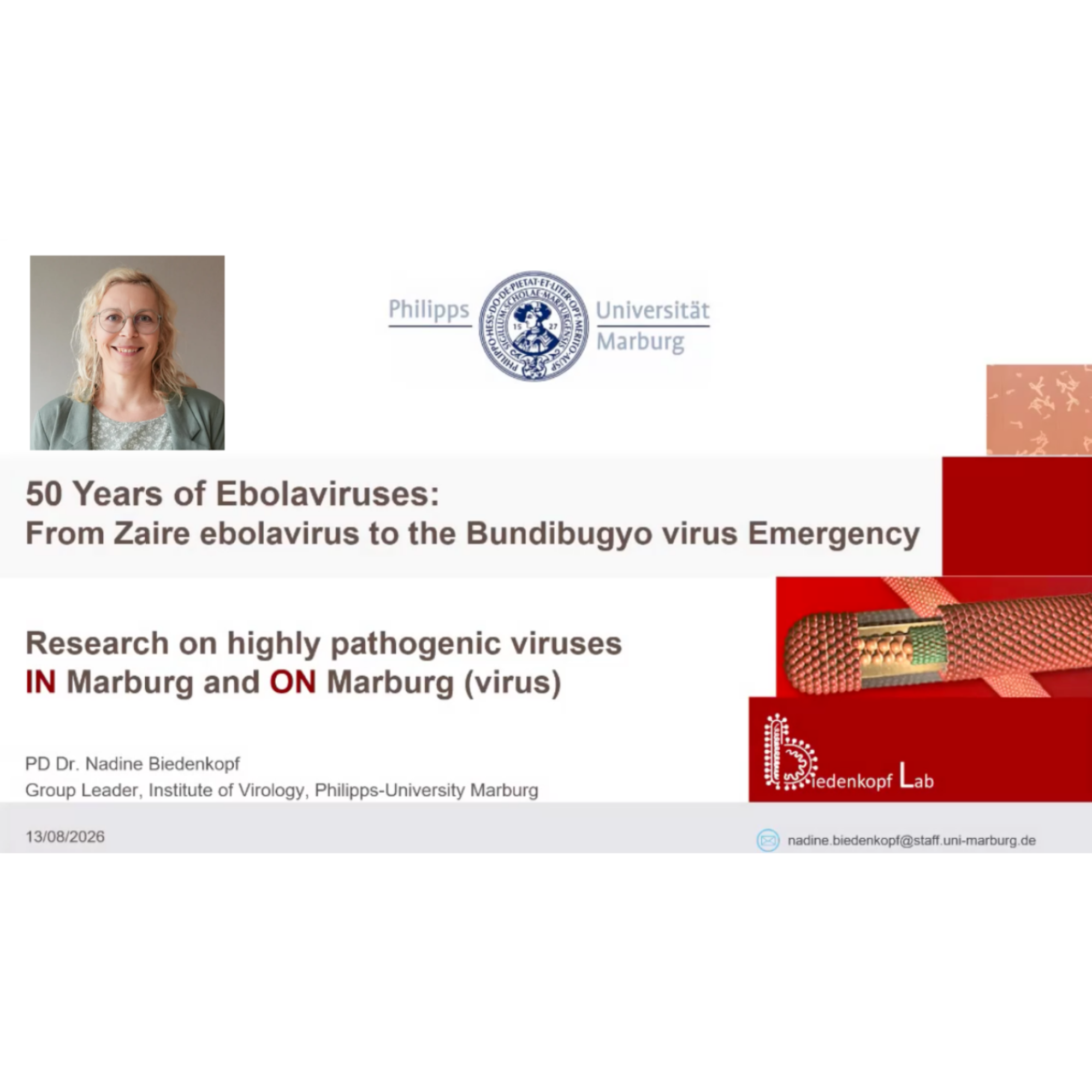 50 Years of Ebolaviruses: From Zaire ebolavirus to the Bundibugyo virus Emergency with Nadine Biedenkopf