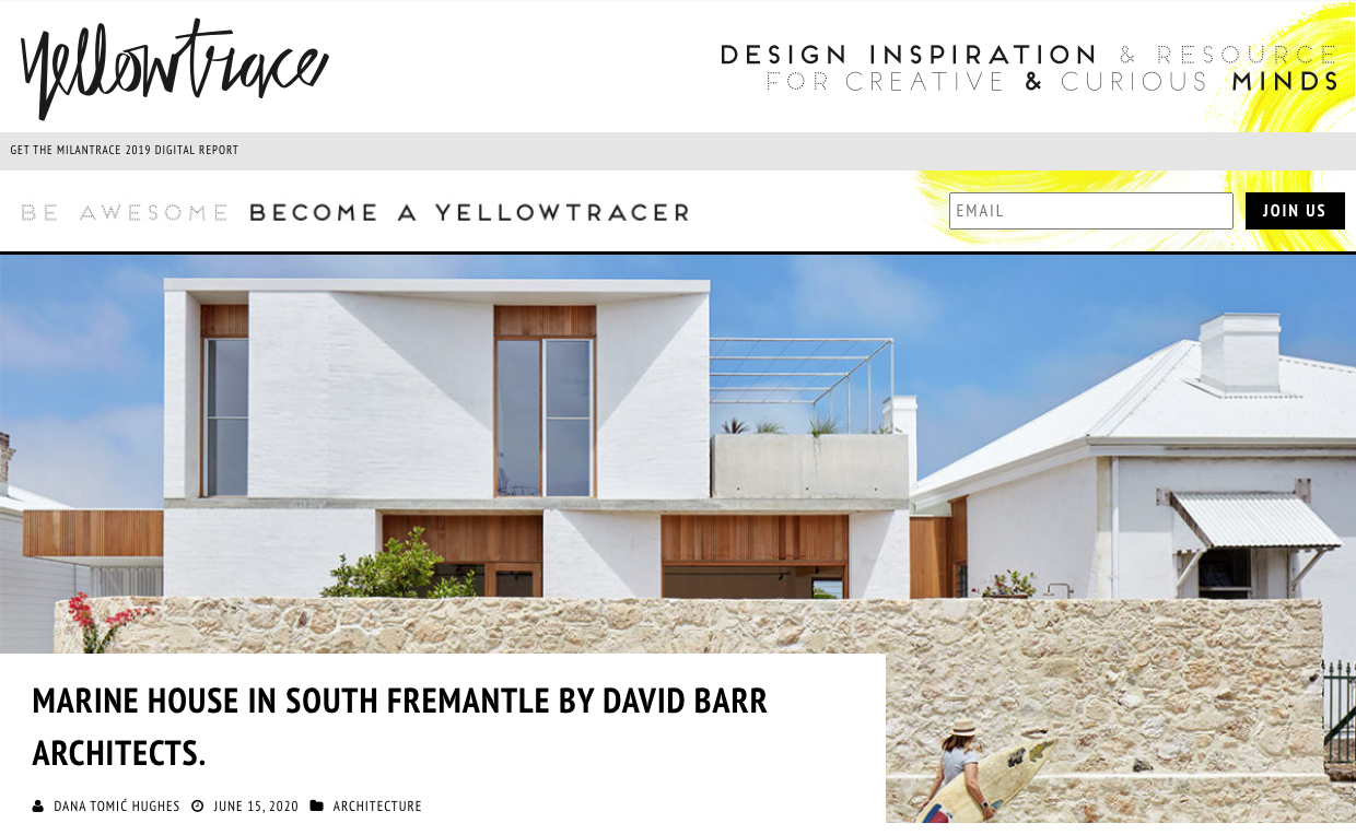 Yellow Trace David Barr Architects Perth Fremantle New Home