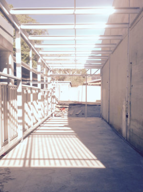 The skinny gallery:  Construction has commenced on a small gallery space, bringing new life to a previously under-utilised site.  