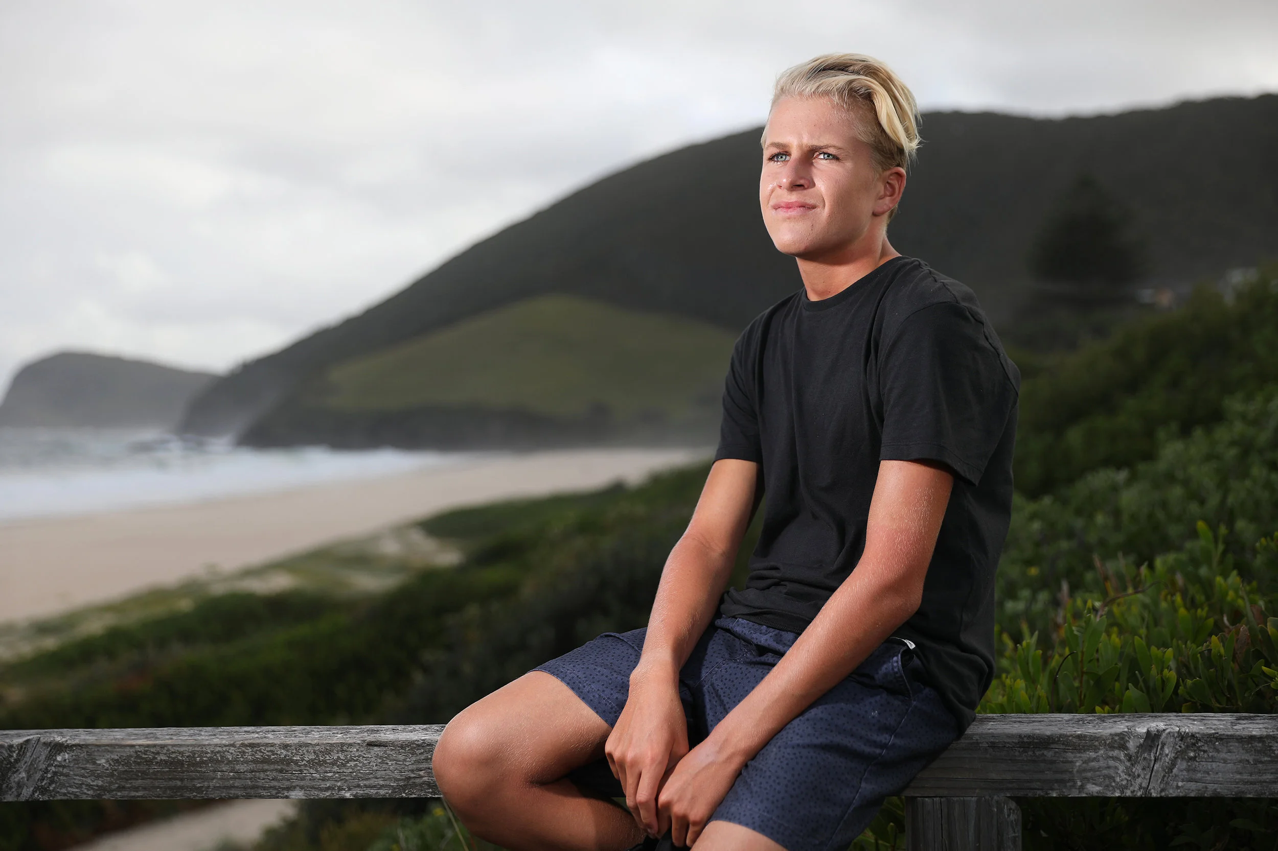 Caleb Tancred at Blueys beach in NSW.