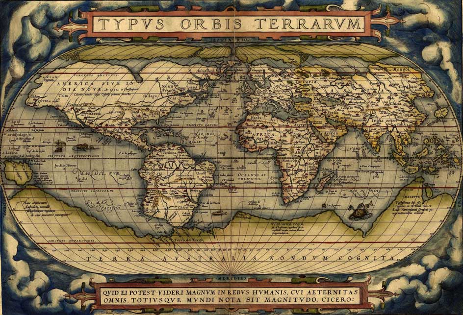Typus orbis terrarum. Latin the language of Science