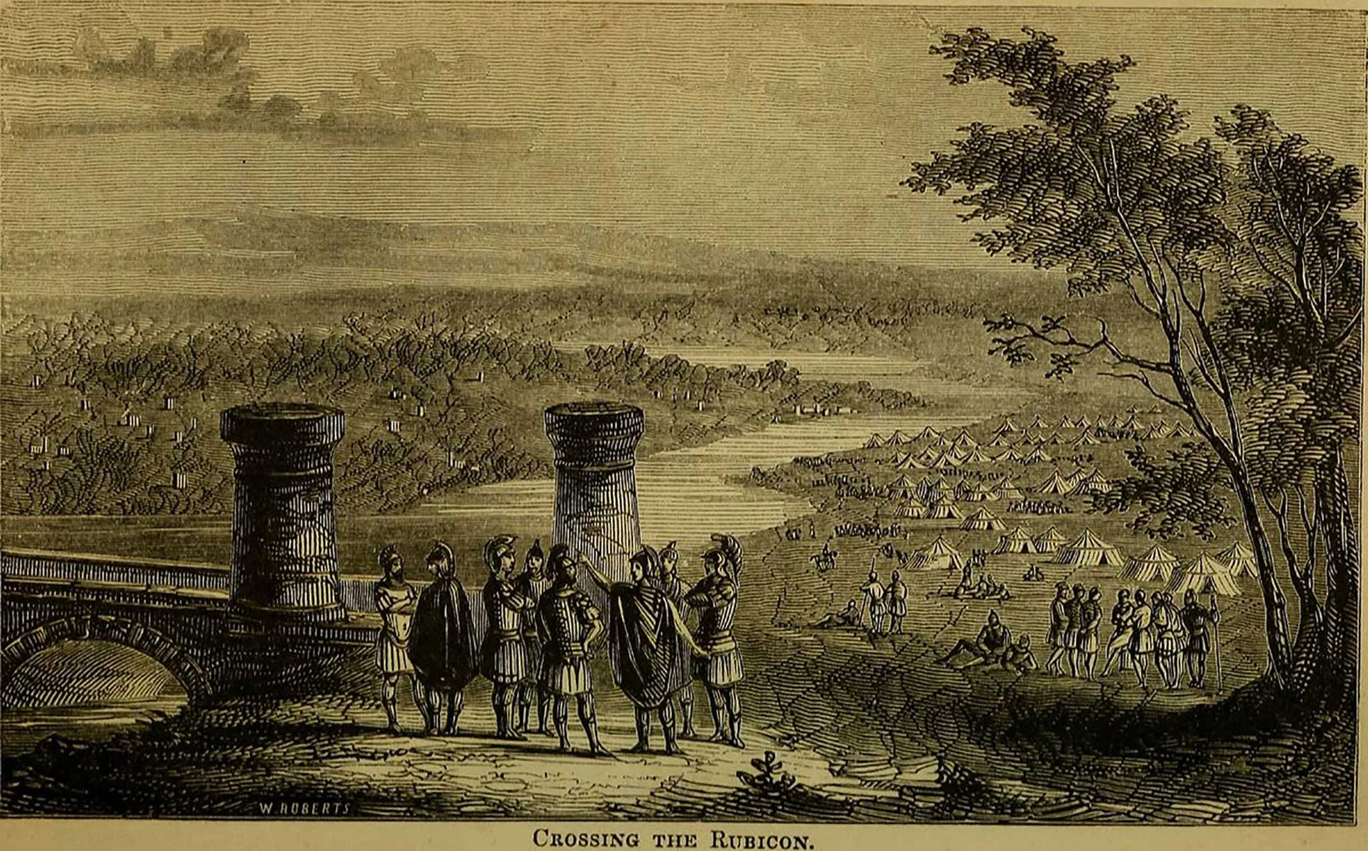 Illustration from History of Julius Caesar by Jacob Abbott, 1849