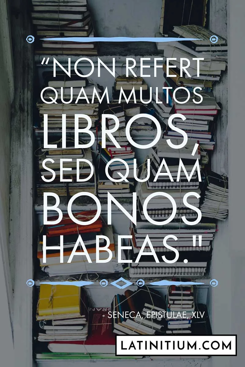 Latin quote about books