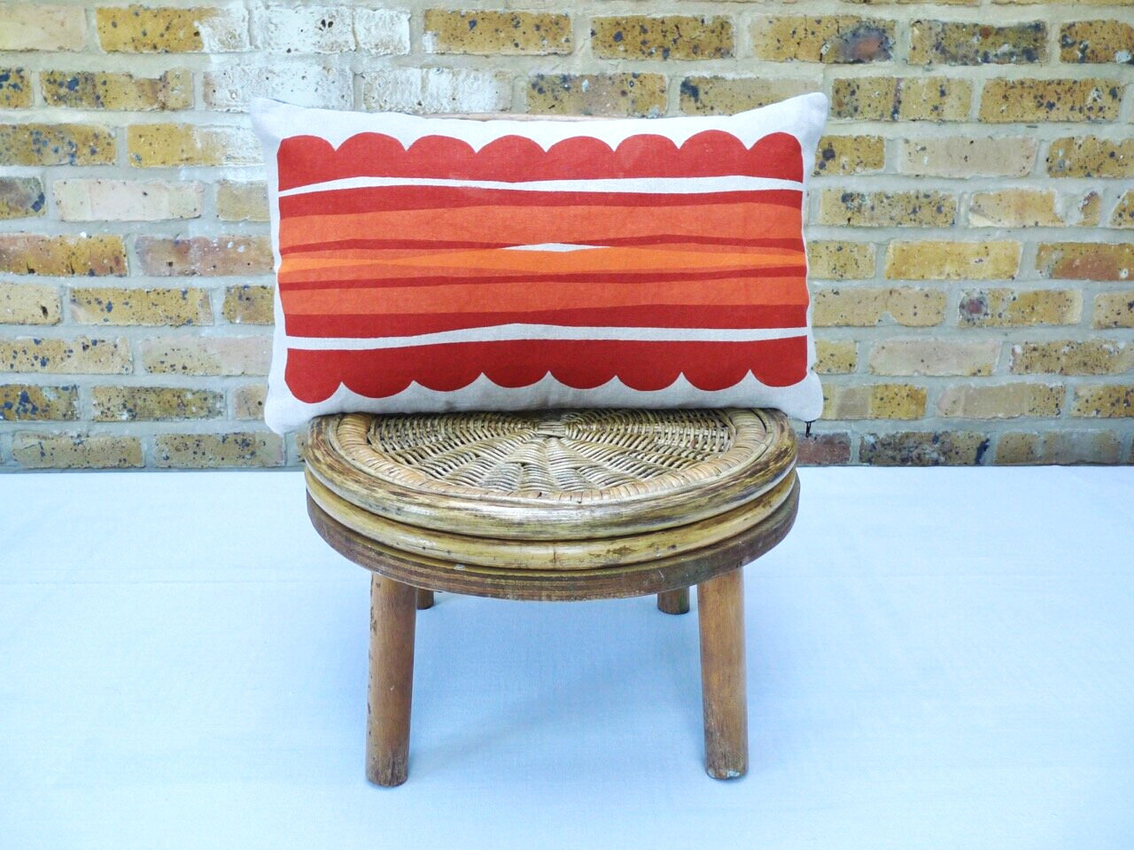orange rectangle cushion