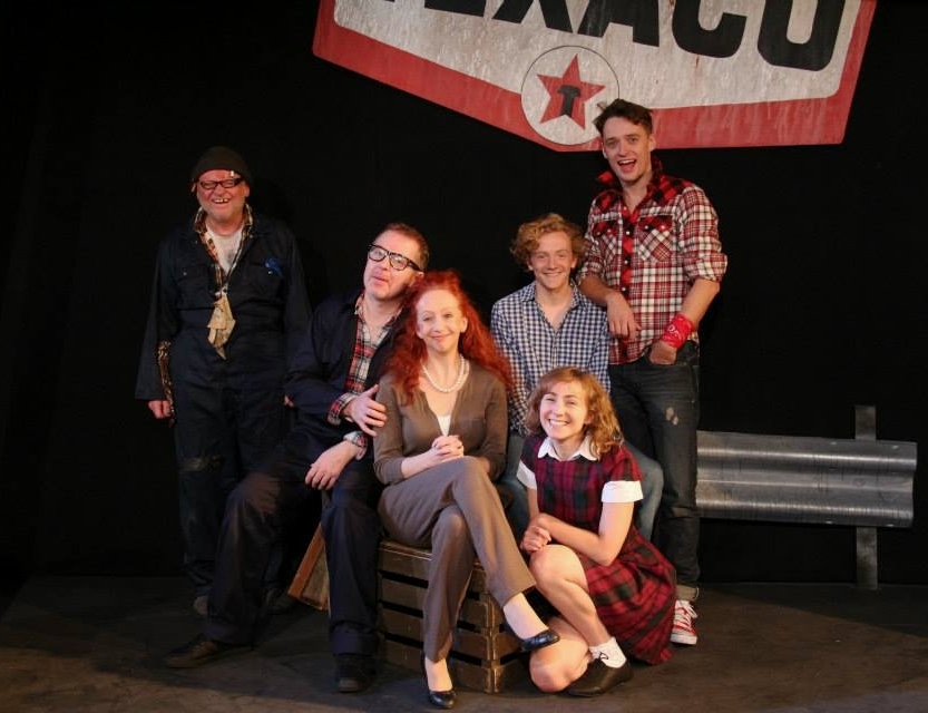 The London cast of "The Bus" at Above the Stag Theatre