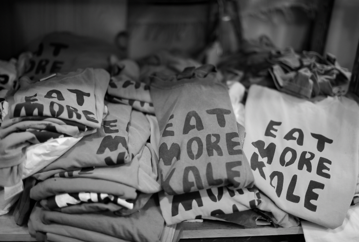 Eat More Kale T-shirts (photo Ben Sarle)
