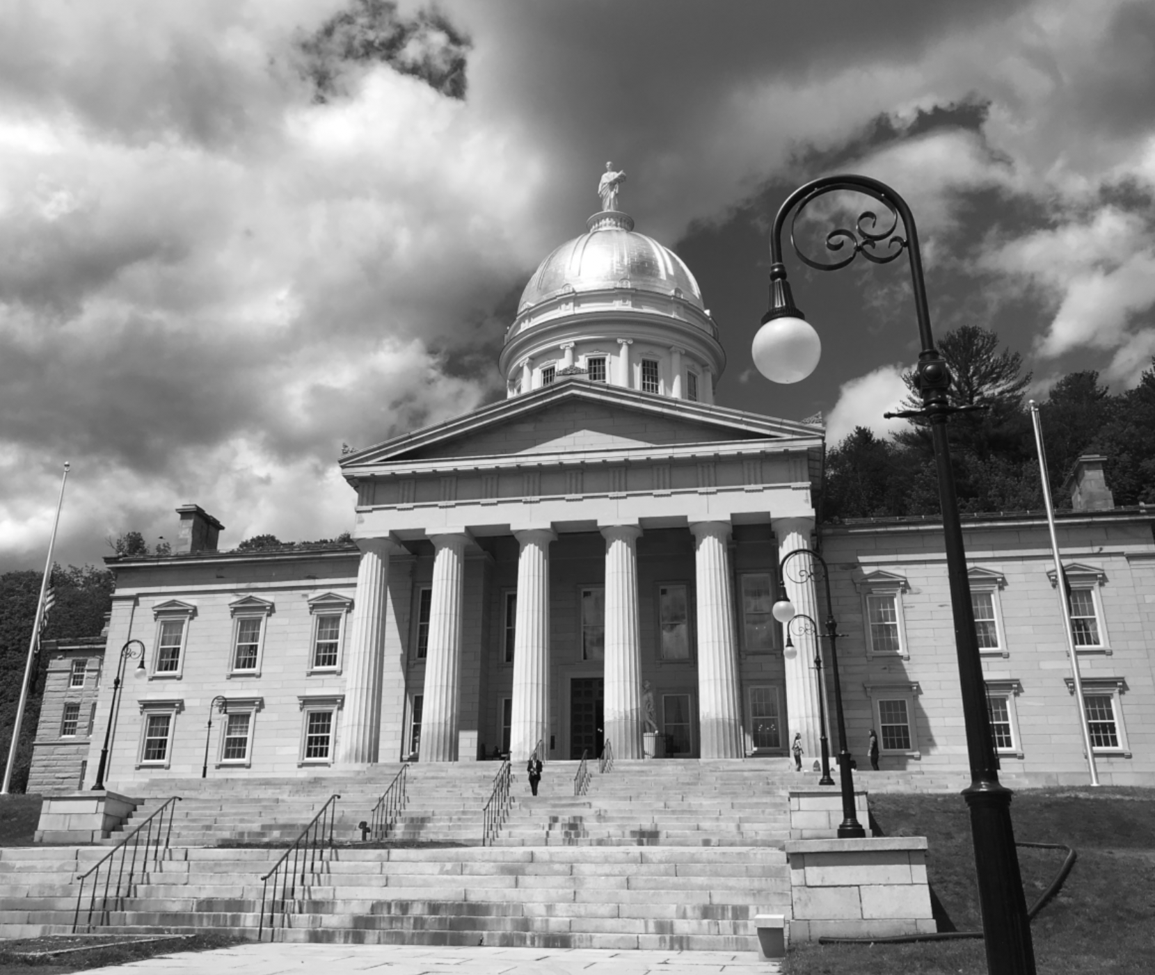 The film reflects a national story as much as a Vermont story. The Vermont Statehouse.