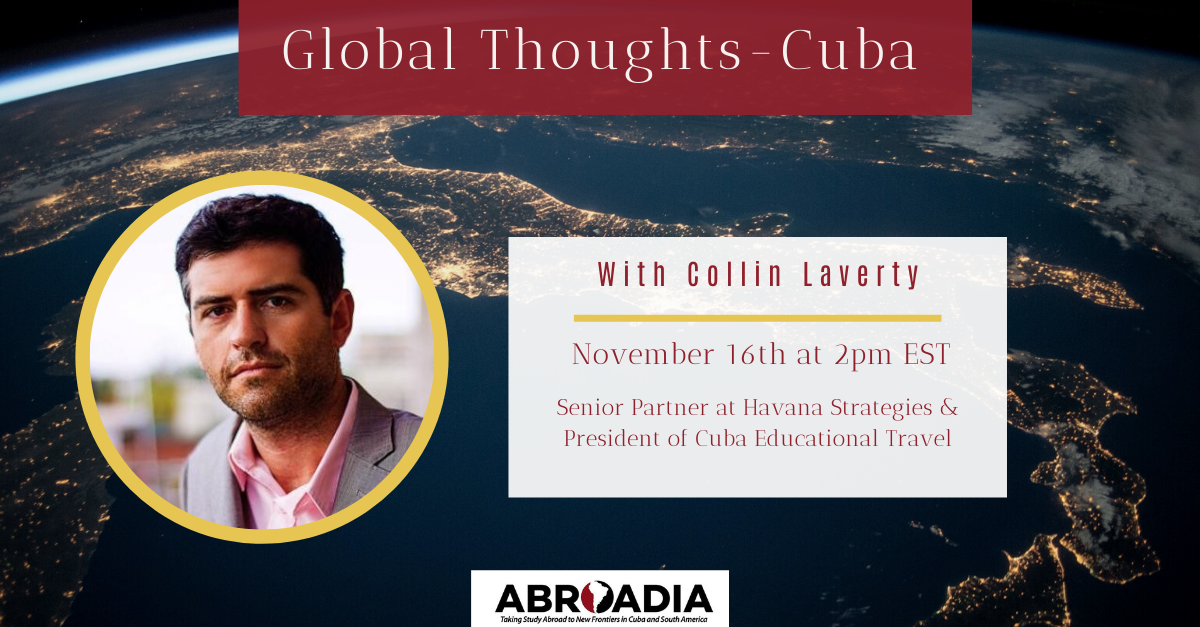      

 
   Join us as we speak with Collin Laverty about how he sees the US-Cuba relationship develop under a Biden Administration.    There is no cost! Here is the registration link:    http://bit.do/globalthoughts-collinlaverty  
 















