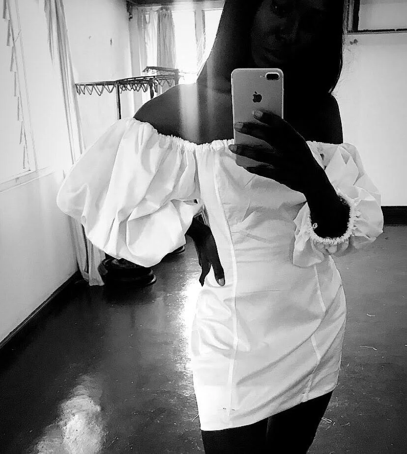 This is me. I am actually always trying all the new samples on myself at the workshop. Will be sharing more behind the scenes on our instagram stories as well.