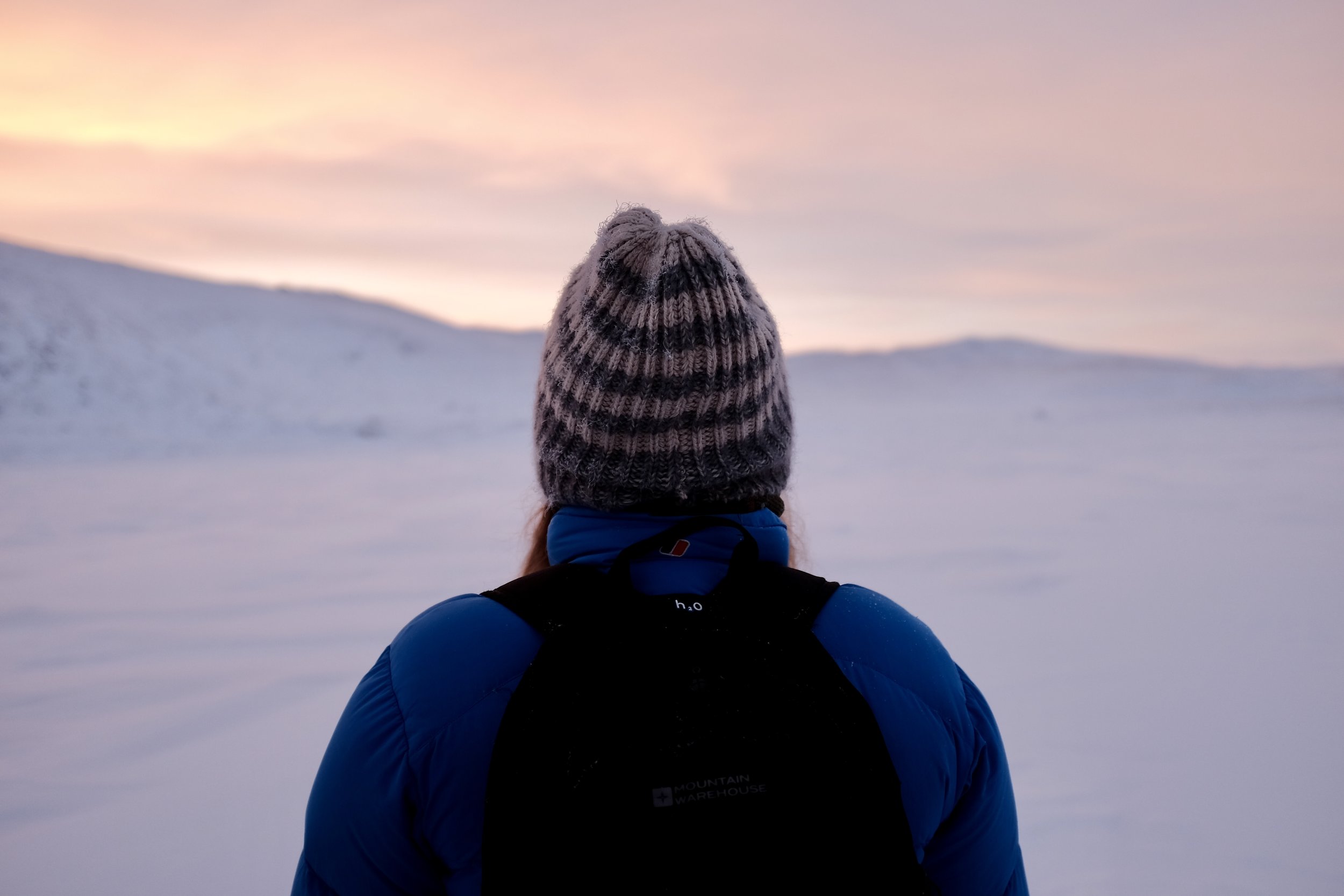 Icicles on our eyelashes in Kangerlussuaq.