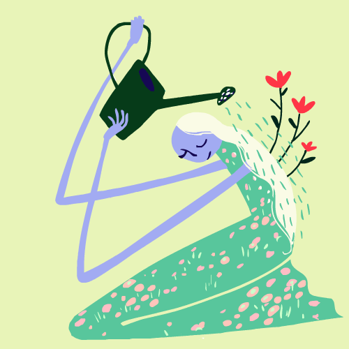 self love watering.gif