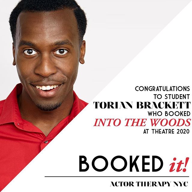 #BookedIt! Many congrats to student Torian Brackett, who booked INTO THE WOODS at Theatre 2020!