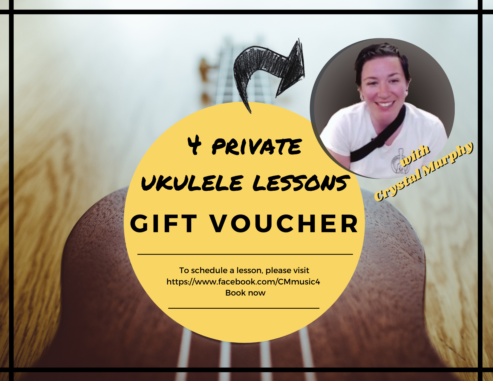 Gift Card - 4 private ukulele lessons with Crystal Murphy