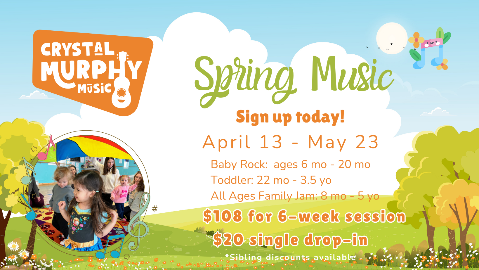 NOW ENROLLING! Spring 2026 Music & Movement Classes with Crystal Murphy ...