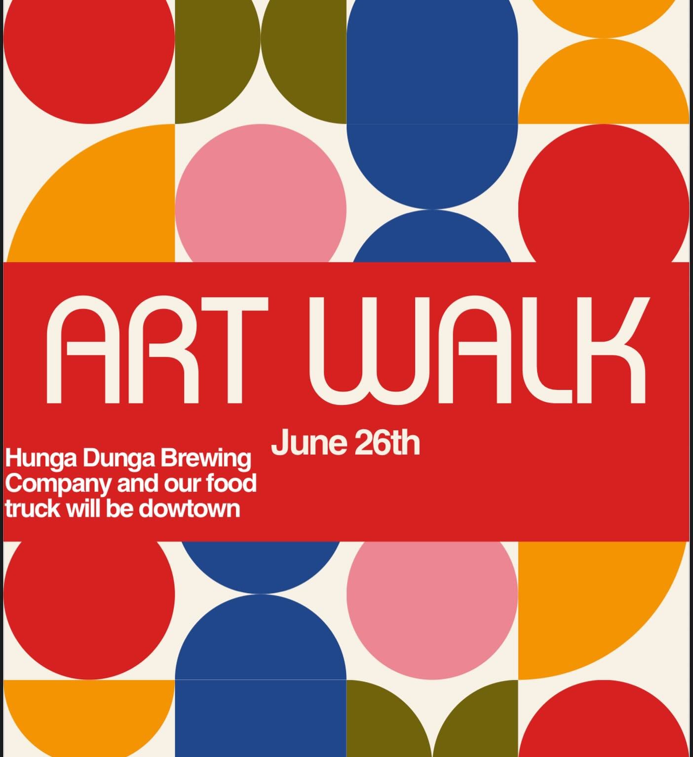 Our food truck will be downtown all evening! Tap room still open for beer! Happy Artwalk folks! 🍻