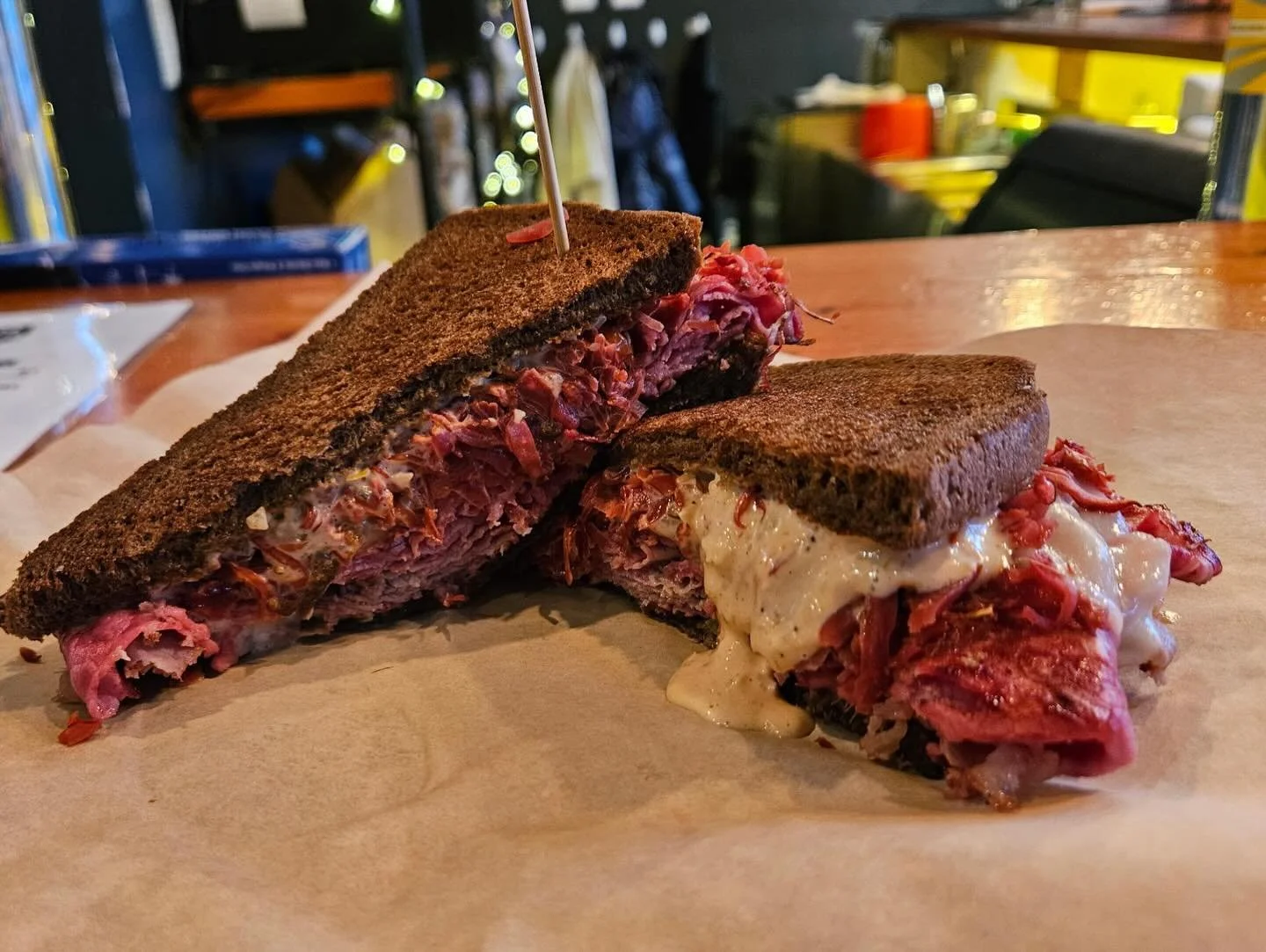 New menu items!!
Starting today the Reuben, Bavarian Poutine, Chicken Taco, Grilled Cheese with Tomato Bisque and Happy Dog are now on the menu! Stop by the brewery to introduce your taste buds to our amazing new menu lineup!