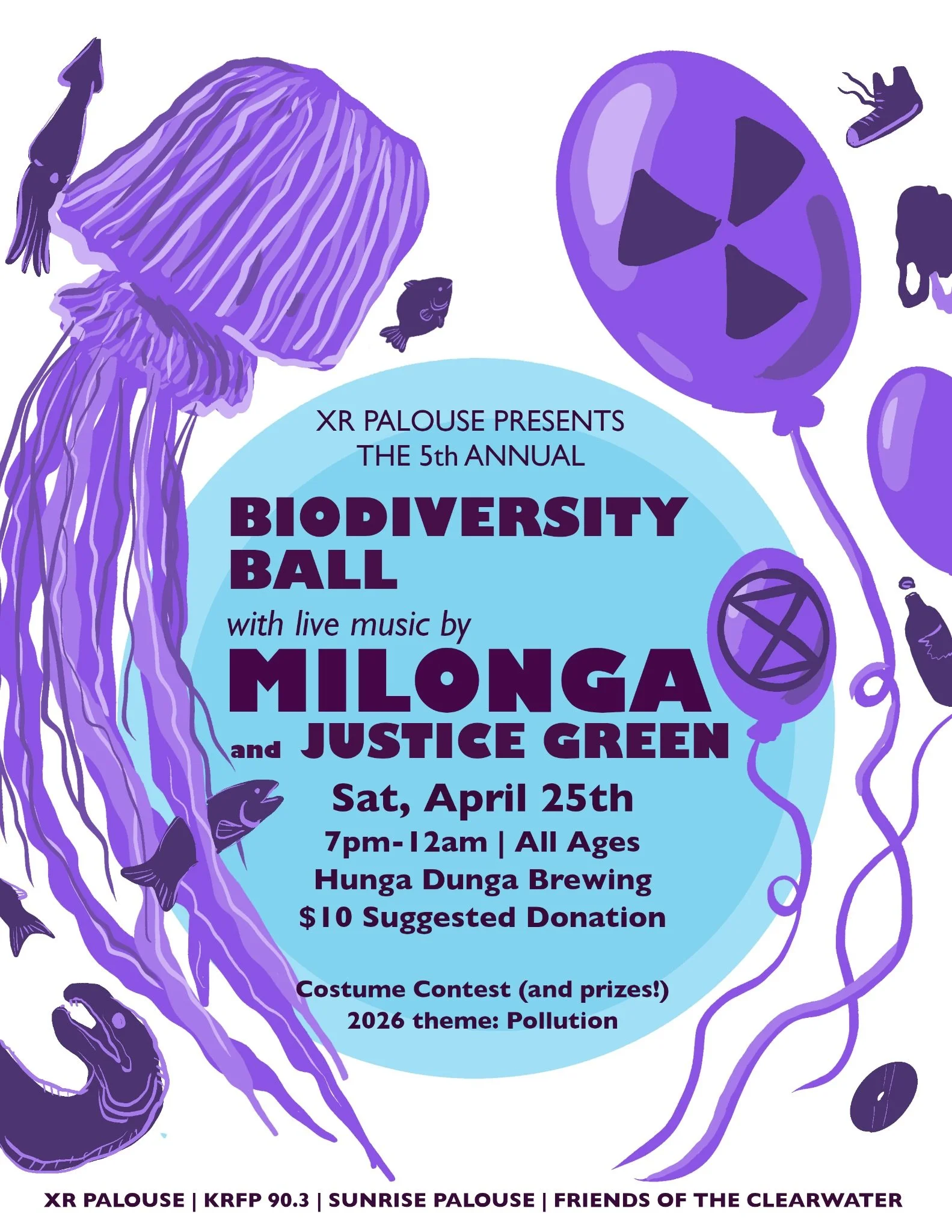 This coming weekend Hunga Dunga is hosting the 5th annual Biodiversity ball! This year's theme is party like the world is ending--because it is! ♻️ There will be a live music performance by Milonga and Justice Green starting at 7pm and going until la