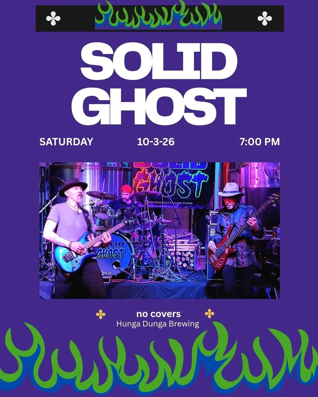 Solid Ghost, live tonight! No covers, music starts at 7pm!
