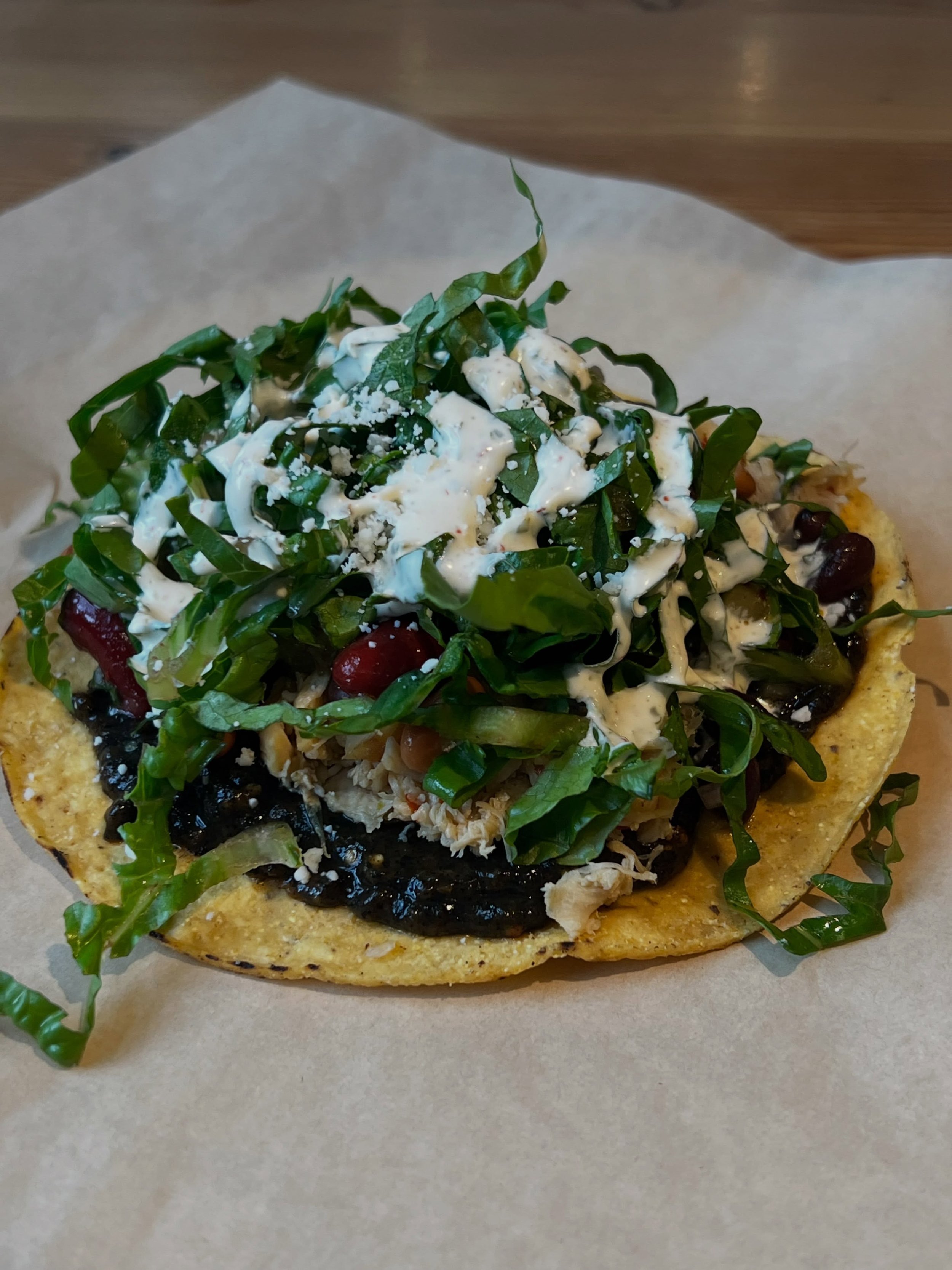 New food menu items!! 🚨
The Mushroom Swiss Burger and Angry Viking Sausage are back on the menu for fall, as well as a new addition to our menu--the Chicken Tostada! 
Braised chicken, salsa Quemada, ensalada de frijoles, romaine, cotija cheese finis
