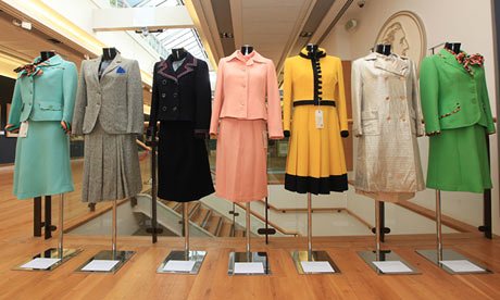 A collection of Margaret Thatcher's Dresses up for auction at Christie's. Frank Baron via The Guardian