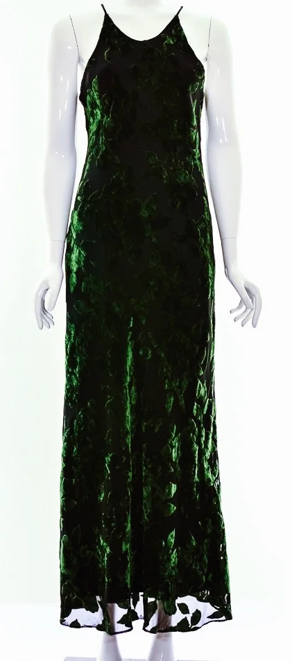 cue green velvet dress
