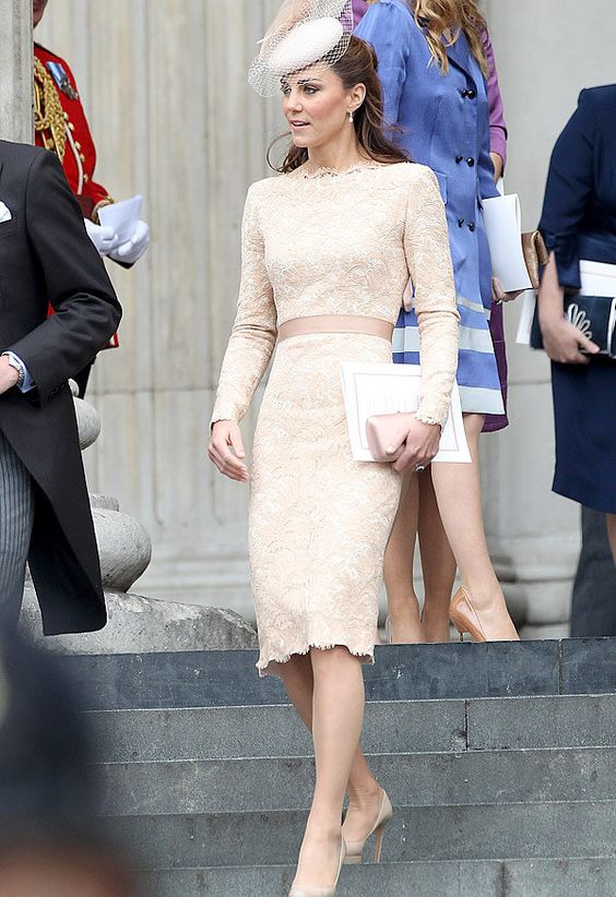 Catharine, Duchess of Cambridge, wearing Alexander McQueen in 2012. 