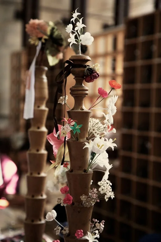 Handcrafted flowers at the house of Guillet photographed by Alfredo Piola via AnO ther Magazine 