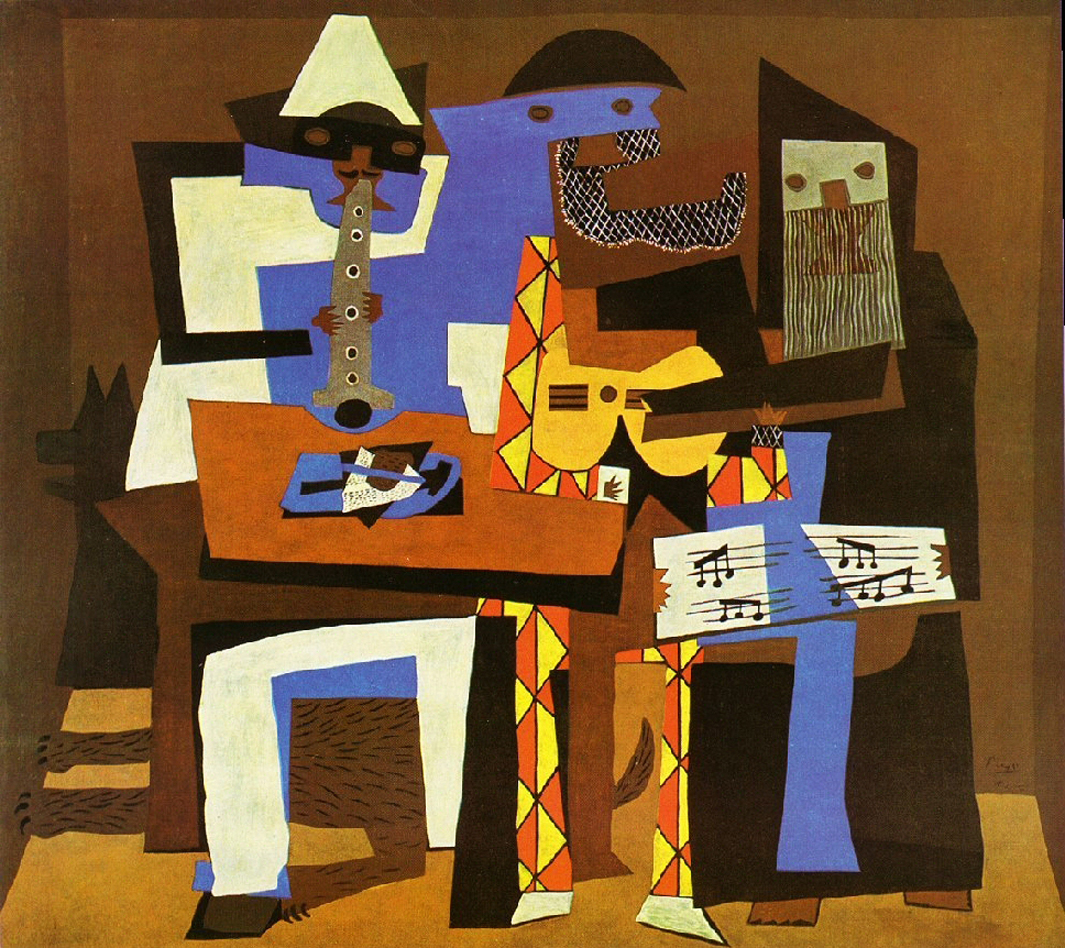 Three Musicians, Picasso, 1921. 