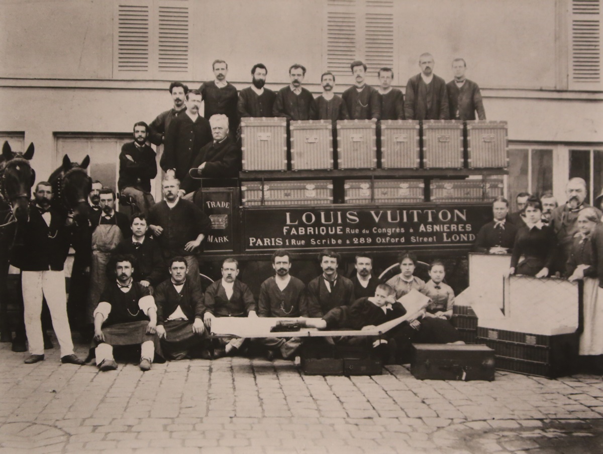 Team Louis Vuitton pictured at the company's first store in London in 1888. Photographer unknown. 