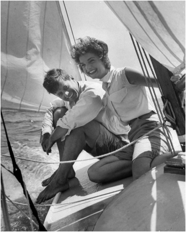 Jacqueline Bouvier with John F. Kennedy by Hy Peskin, June 1953