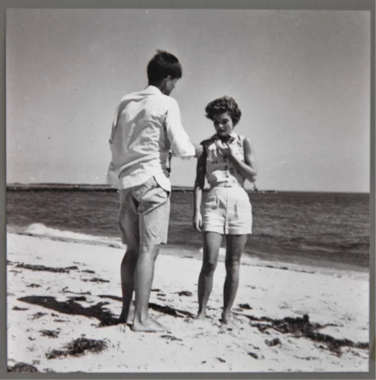 Jacqueline Bouvierwith John F. Kennedy by Hy Peskin, June 1953