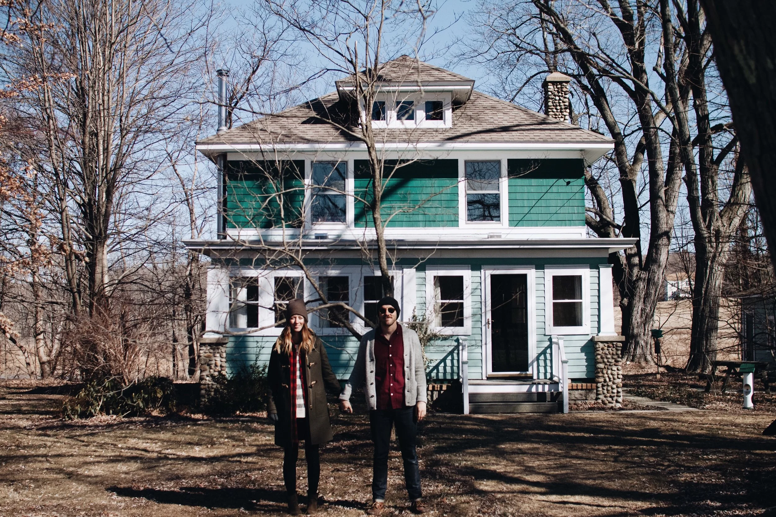 Our realtor took this snap of us after our second viewing of the home, just before we put in our offer.