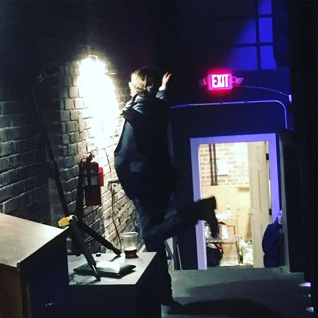 Caught Mr. Pat dancing like no one was watching backstage @marthabassettshow. #fabulous #spotlight #flyfree