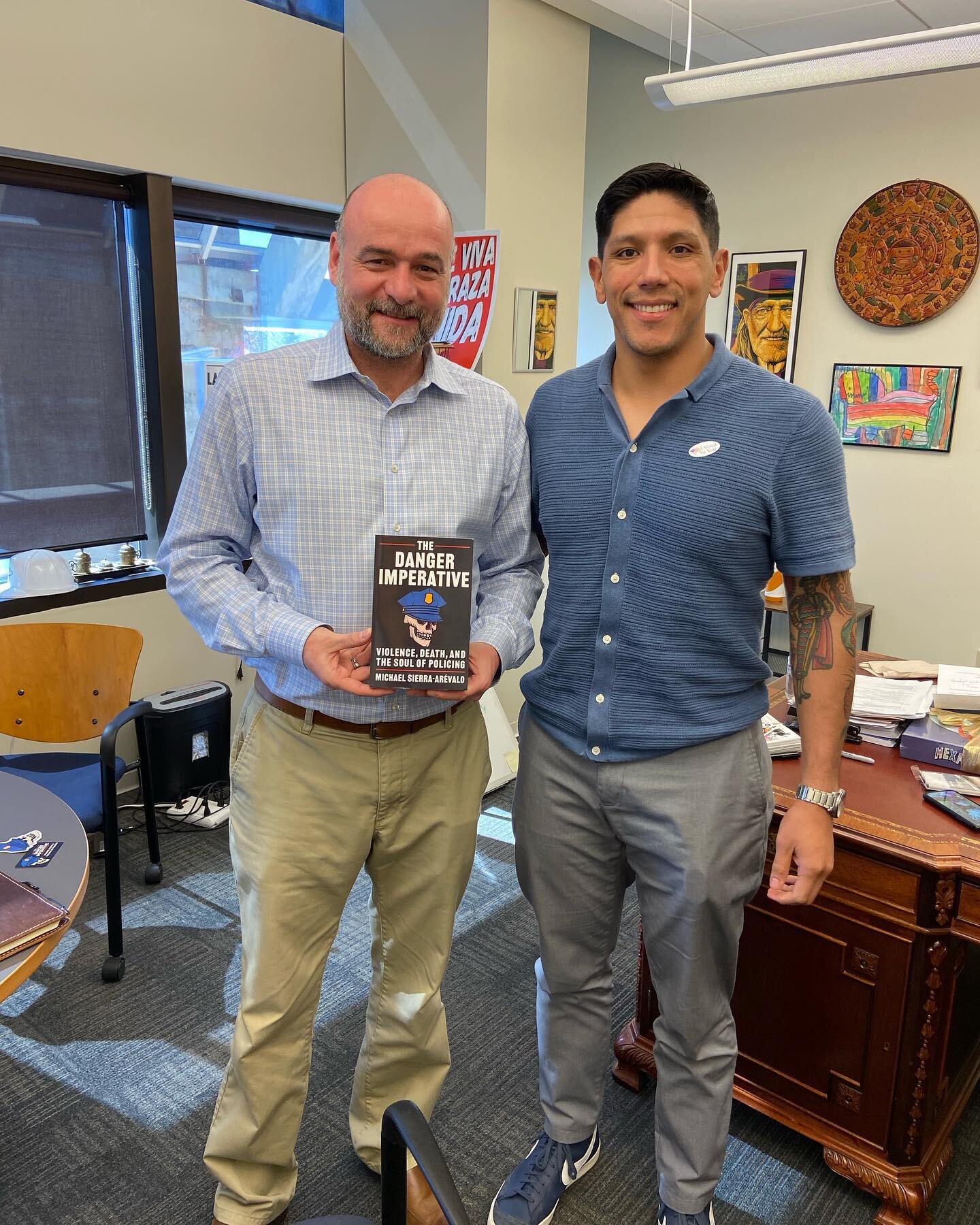 Great meeting with @chitovela3 to talk about public safety in Austin.
 
PS Early voting in the TX primary is open! Get to the polls and get your copy of The Danger Imperative! 🗳️ 📖 
.
.
.
.
.
#DangerImperative #Police #Policing #PoliceViolence #Off