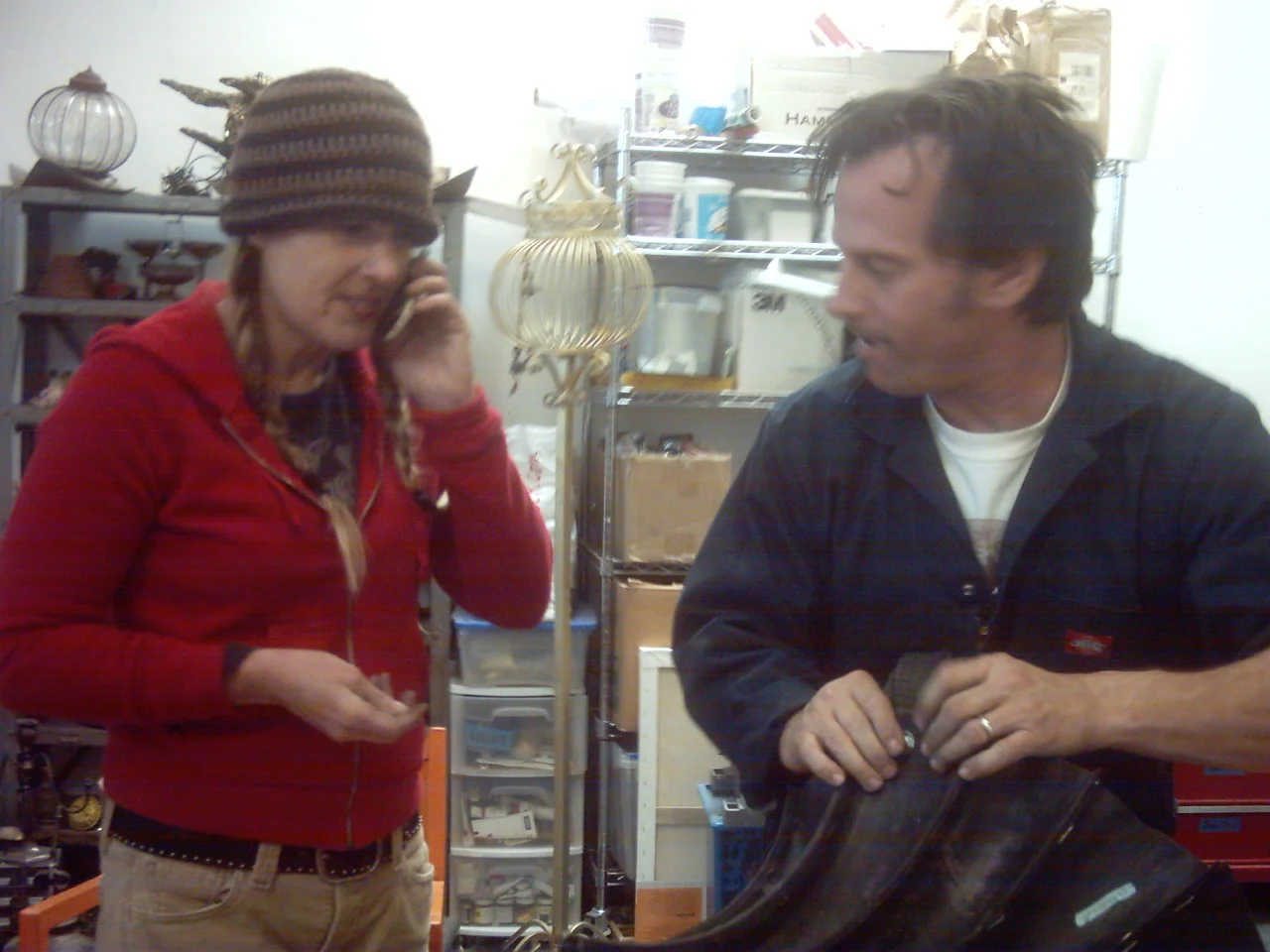 Dana Albany, Anthony Campanale working on "Tired Black Dress"