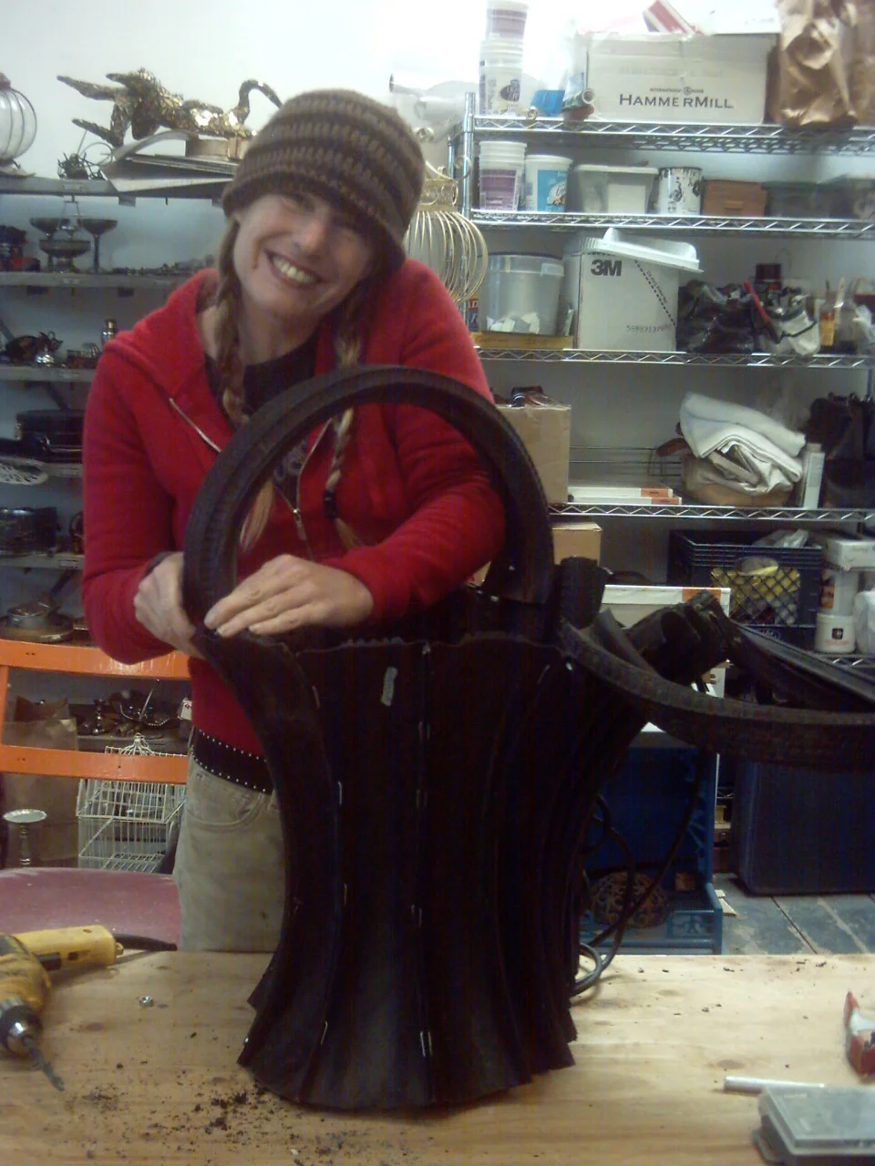 Dana Albany working on "Tired Black Dress"