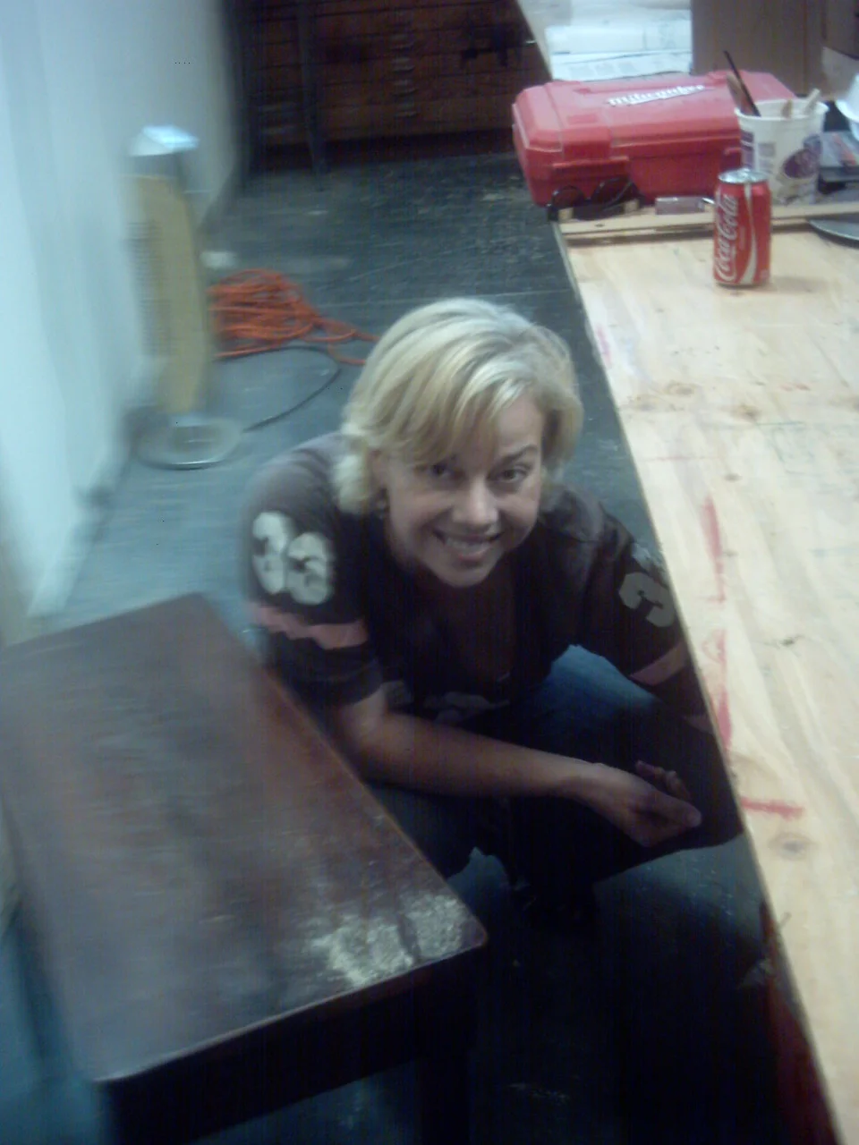 Karen Davenport in the studio, "Tired Black Dress"