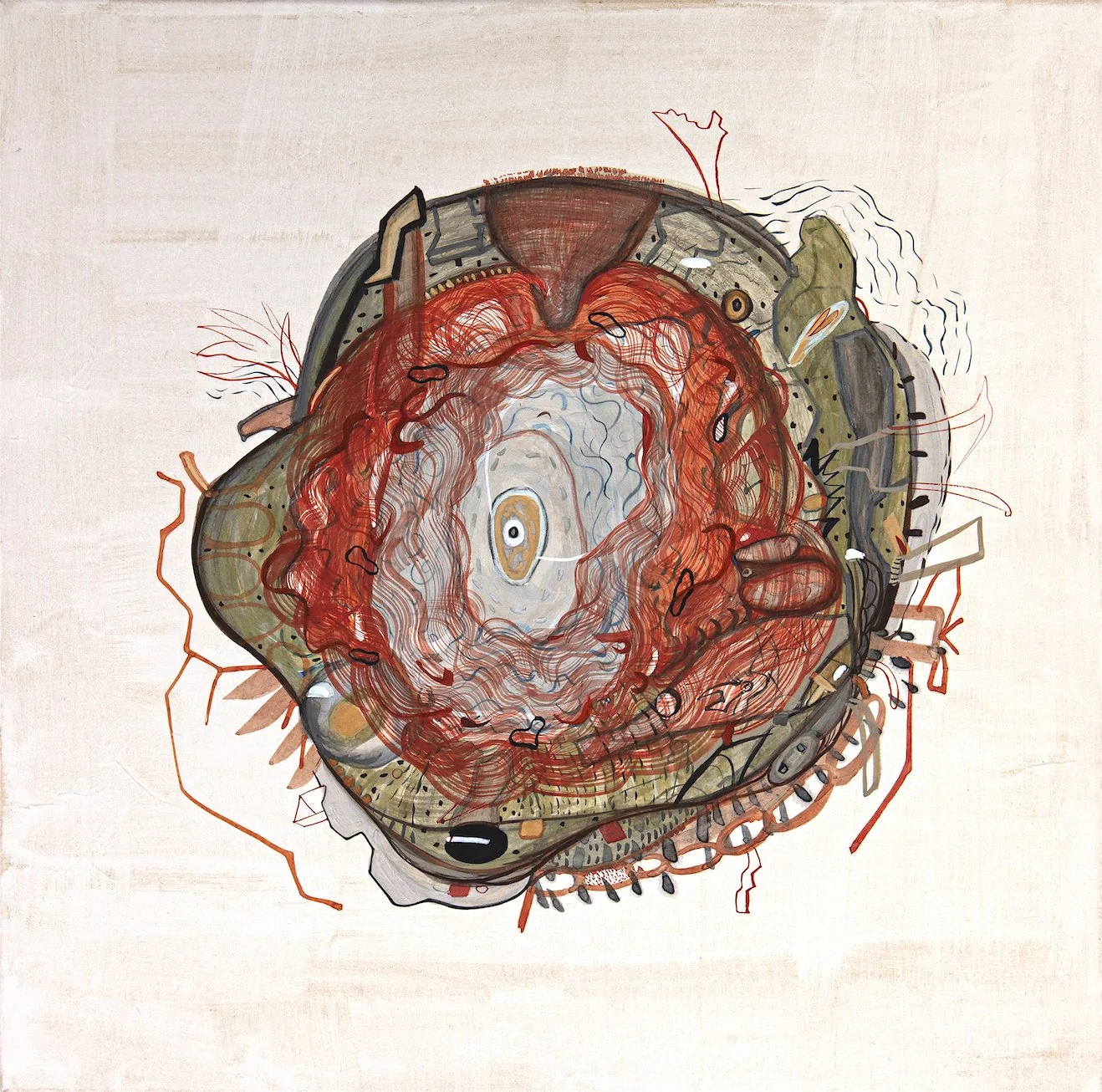 2. Ruchika Wason Singh,The Silent Pivot-II,12 inches x 12 inches, Sumi-e ink, Gouache and Gansai Tambi paints on wasli pasted on canvas,2022_.jpg