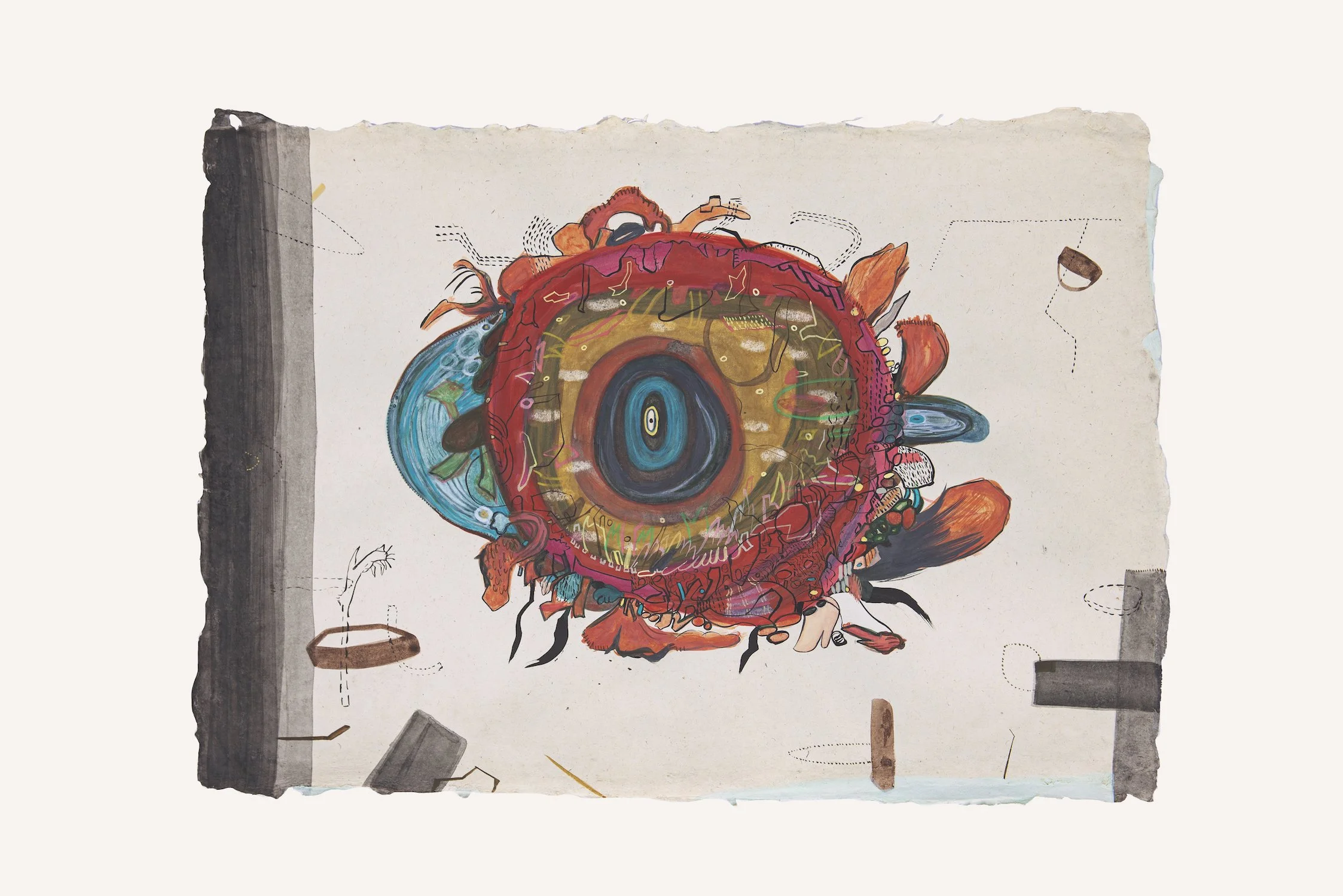 7. Ruchika Wason Singh ,The Silent Pivot-VII, 13.5 inches x 19 inches, Sumi-e ink, Gouache and Gansai Tambi paints on wasli 2022.jpg