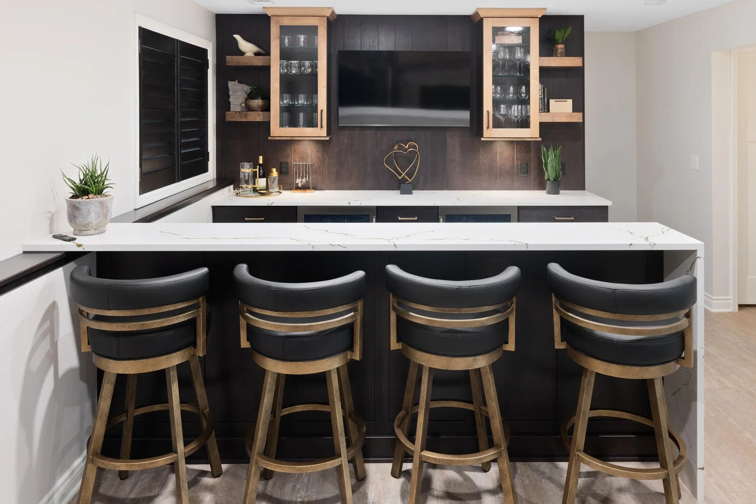 Rustic-Inspired Eagan Basement Remodel