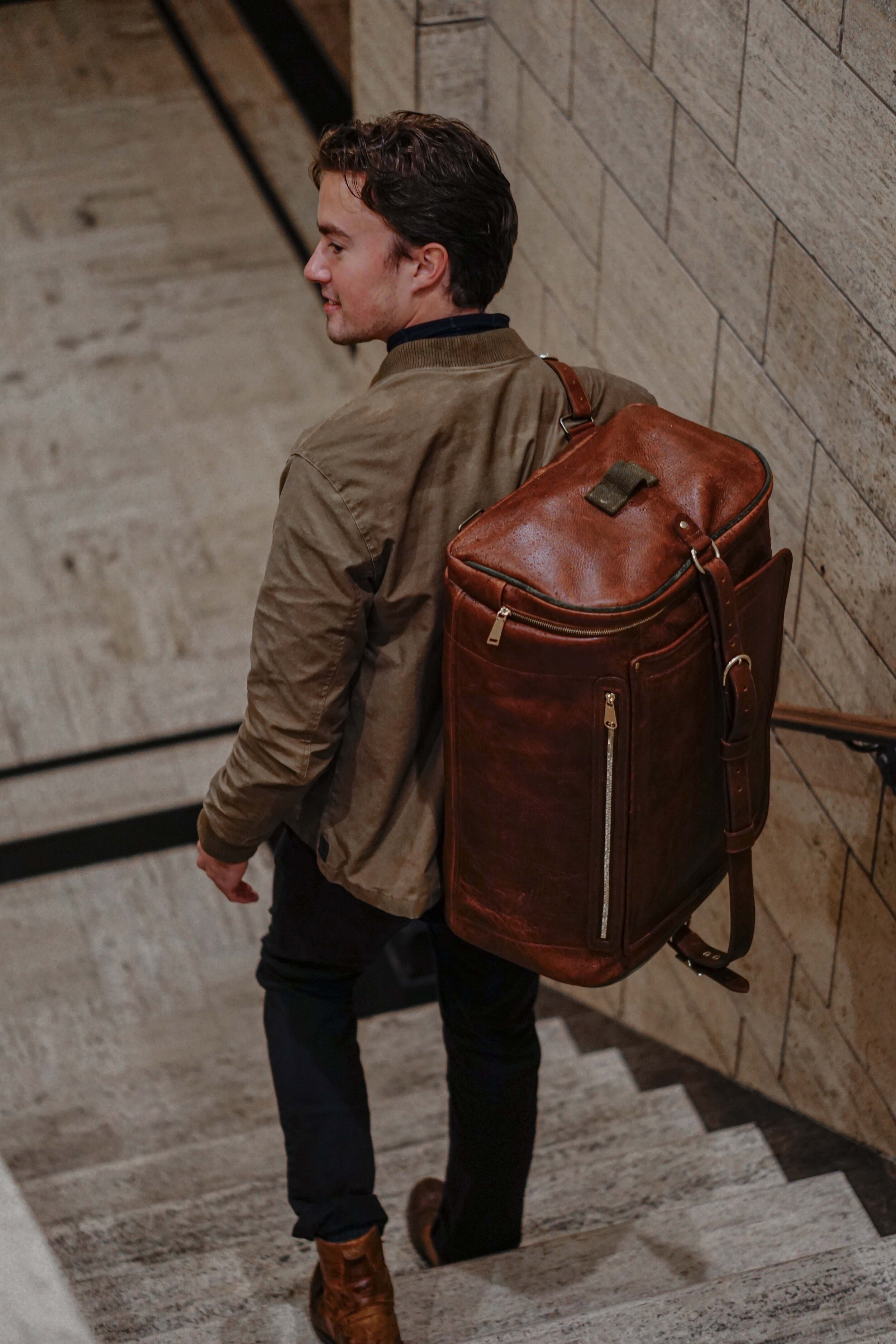 The Bourdain leather duffel bag, handmade leather duffel bag — Blackburn  Goods