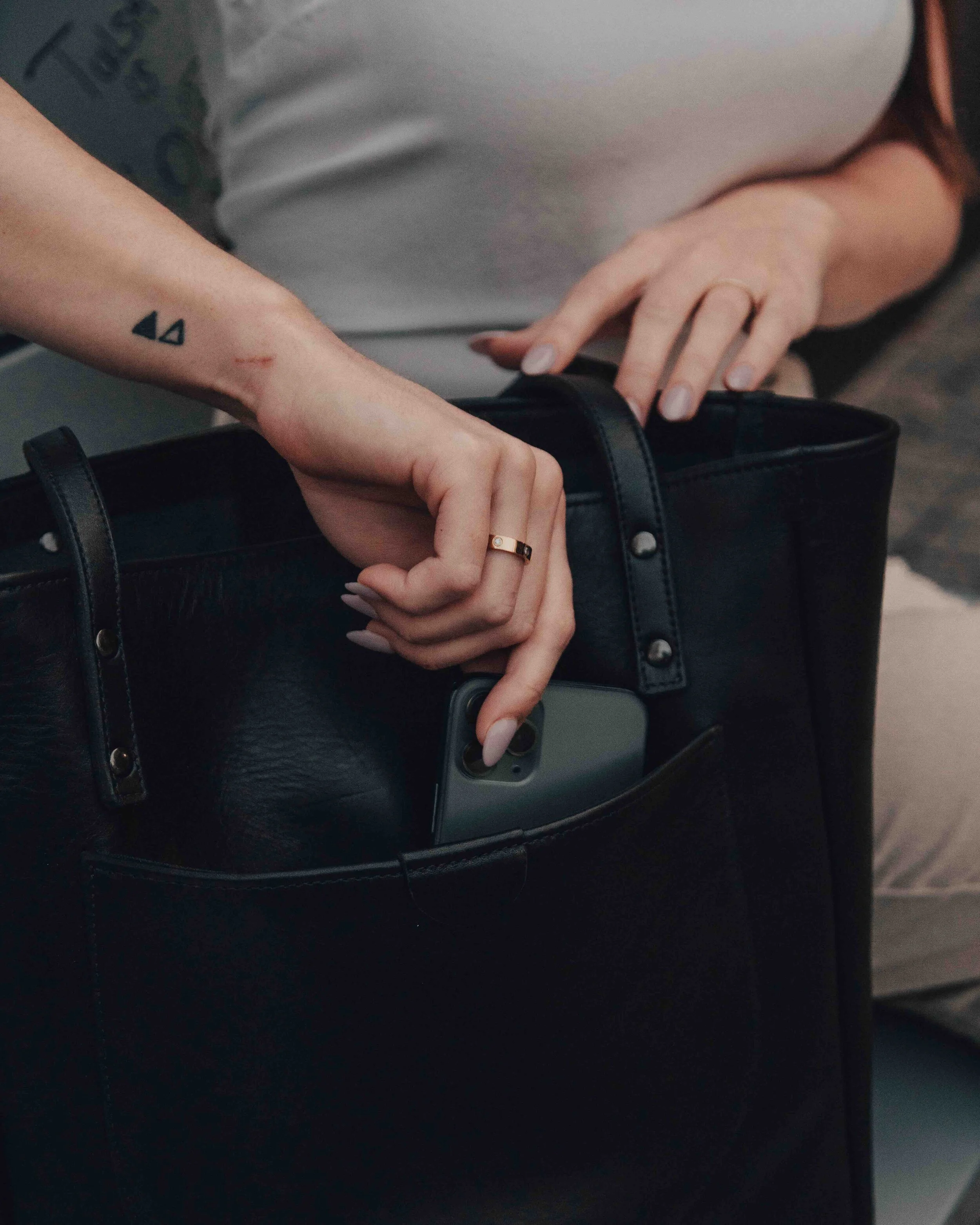 Leather large tote made in Tulsa Oklahoma by hand at
