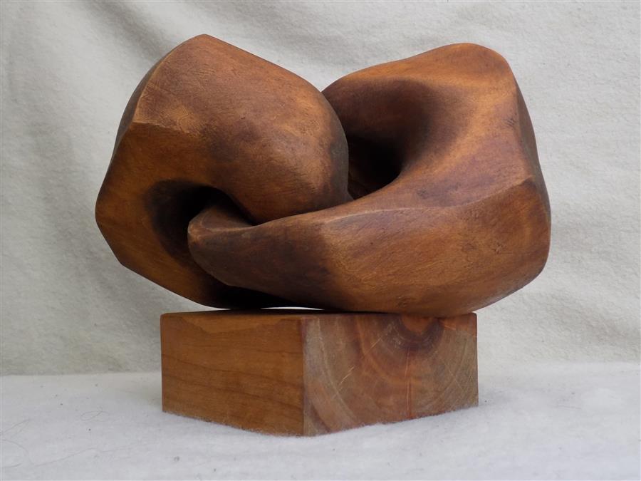 Links (9.8” x 11.8”) by Ivan Markovic, wood sculpture
