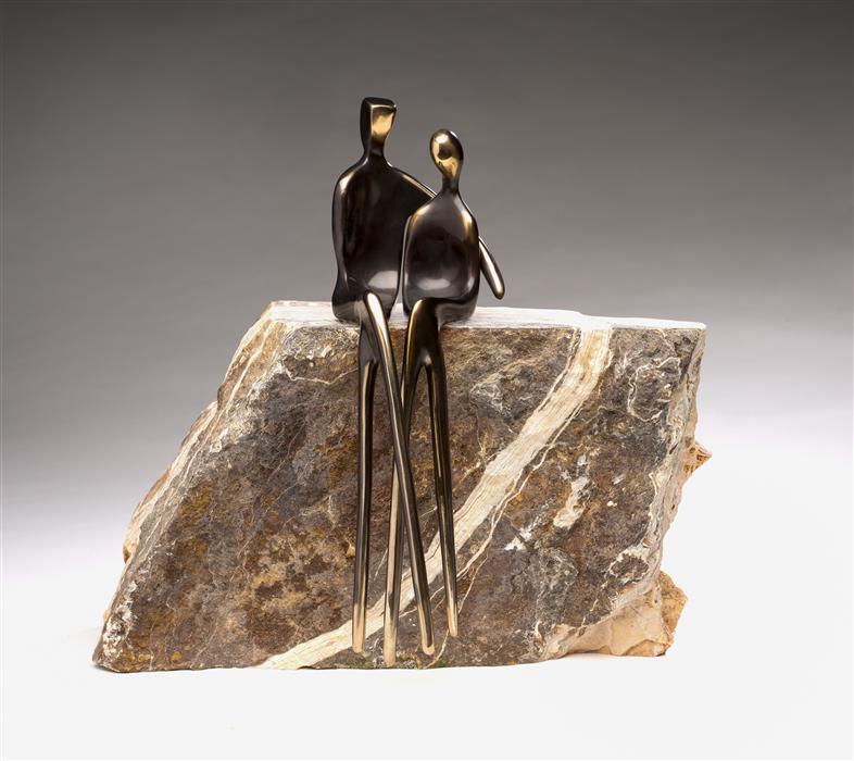 Forever Us (14” x 5”) by Yenny Cocq, metal sculpture