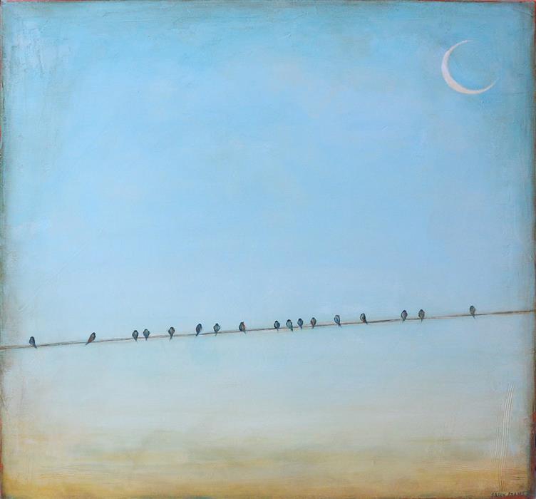 Peaceful (36” x 36”) by Sally Adams, acrylic painting