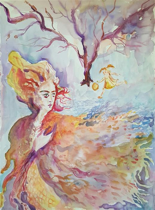Odessa Tree (30x22) by Mariya Mildovidova, watercolor 