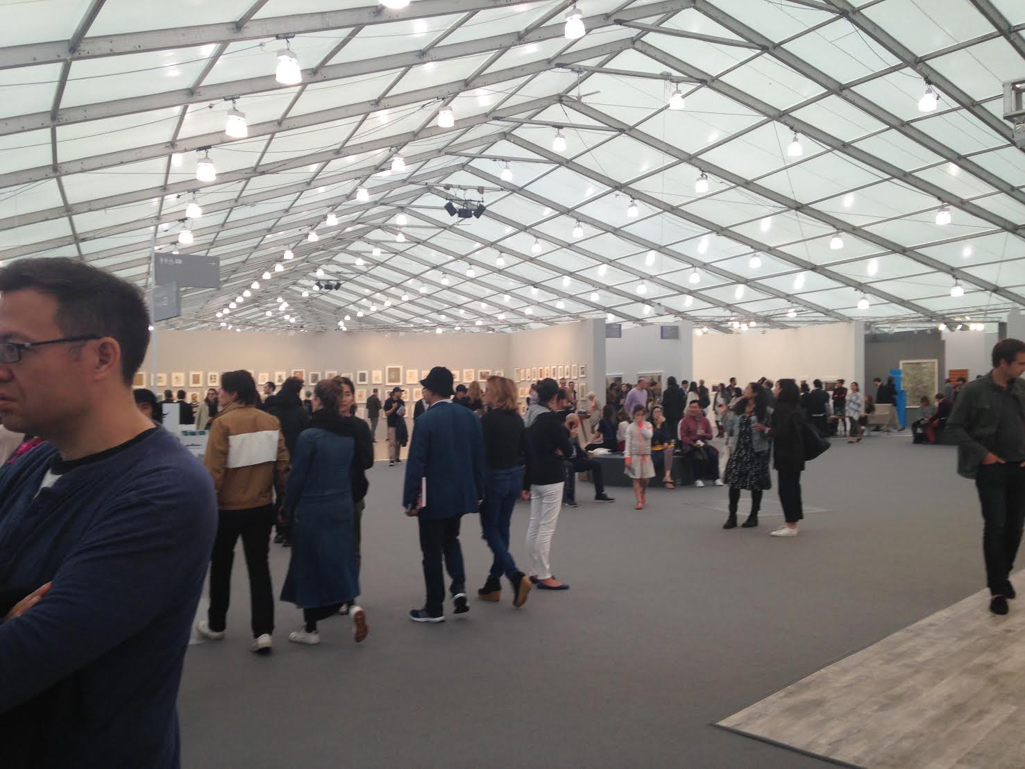 A photo taken of the scene at Frieze Art Fair in New York