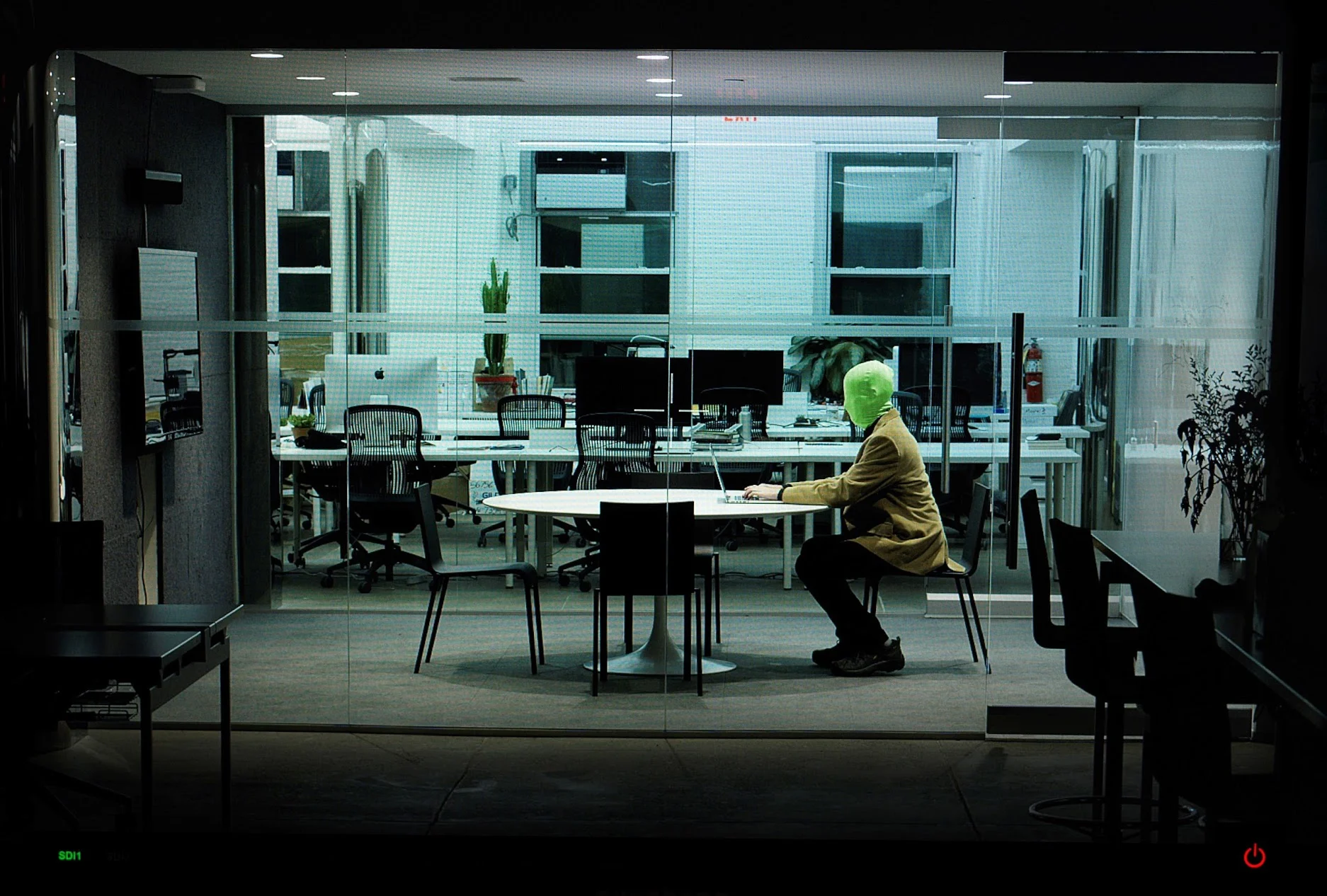 DIS, "General Intellects" starring Mckenzie Wark (Video Still). Image courtesy of the Fine Arts Museums of San Francisco